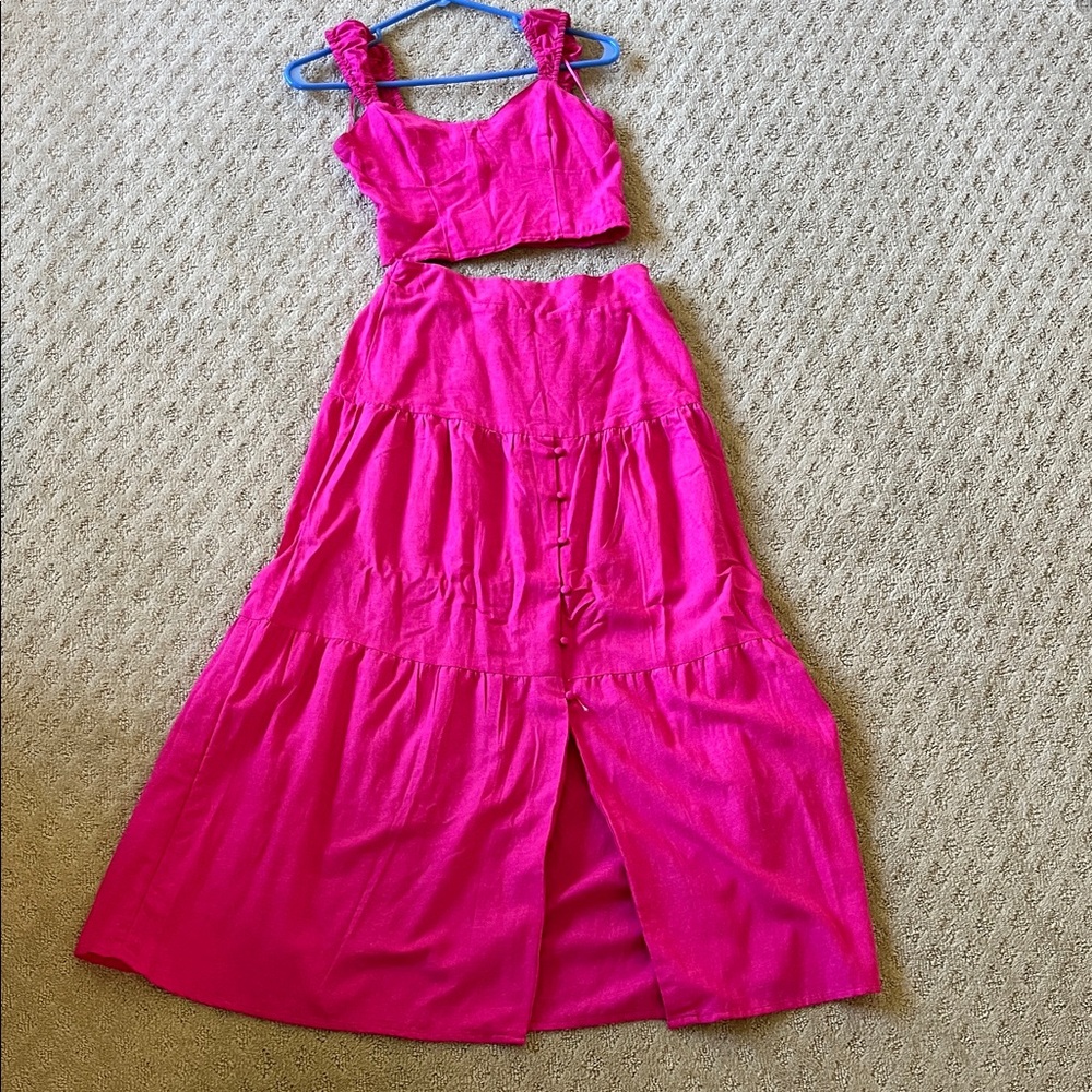 Japna Pink Two-Piece Dress Set